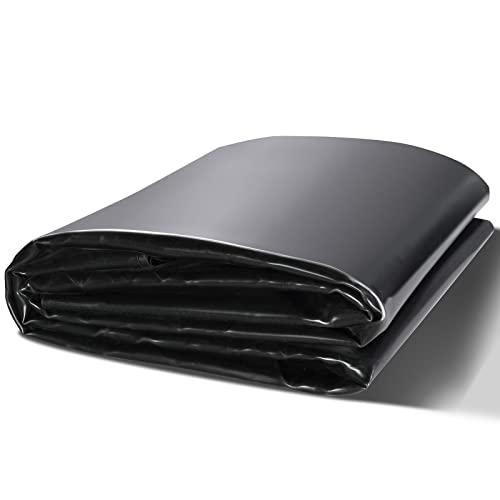 VEVOR Teichfolie, 10 x 15 Fuß, 45 mm Dicke, biegsame Teichfolien aus EPDM-Material, leicht zu schneidende Unterlage für Fisch- oder Koi-Teiche, Wasserfallbasis, Springbrunnen, Wassergärten, Schwarz