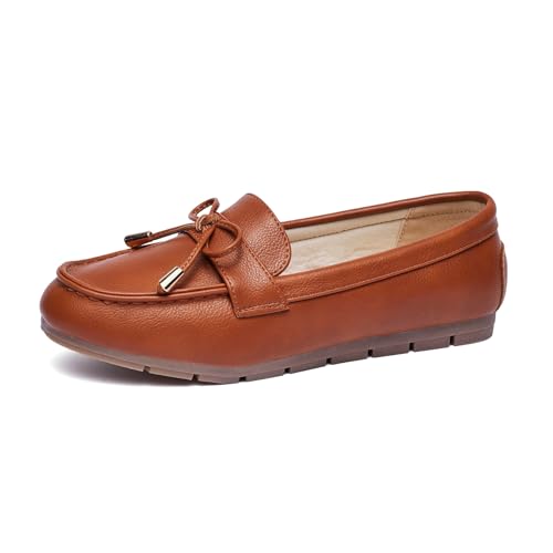 Image of Vespiero Loafers for Women Slip On Flats Comfortable Business Dressy Casual Non Slip Work Walking Office Loafers Shoes