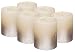 Bolsius SET OF 6 Rustic Metallic Unscented Pillar Candle With Silver Coated Bottom 80/68mm (Approx. 3.2 X 2.75 Inches) (Ivory / Silver)