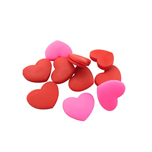 Outanaya 10Pcs Heart Shaped Tennis Racquet Dampeners Vibration Absorbers for Racket Strings Enhance Control and Comfort for Players