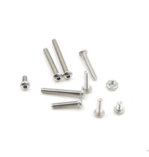 Hvazi Metric M2.5 304 Stainless Steel Button Head Socket Cap Screws Nuts Assortment Kit #TOP3