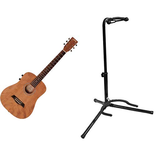 S.Yairi ヤイリ Compact Acoustic Series ミニエレクトリックアコースティックギター YM-02E/MH マホガニー (ソフトケース付属) + ギタースタンドセット
