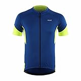 Alta absorción de humedad y secado rápido: este maillot de ciclismo para hombre es suave y tiene una característica de tejido transpirable de malla avanzada de alta elasticidad, que proporciona una capacidad de absorción de humedad eficaz, agradable para la piel, de secado rápido, ligero y duradero.