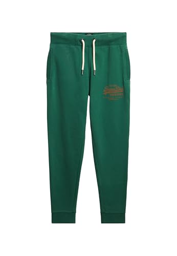 Superdry Pantalon de jogging classique vintage pour homme avec logo graphique, Vert pin, L