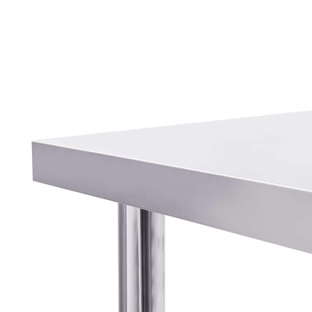 Tavolo da lavoro, 100 x 60 x 85 cm, in acciaio inox, per