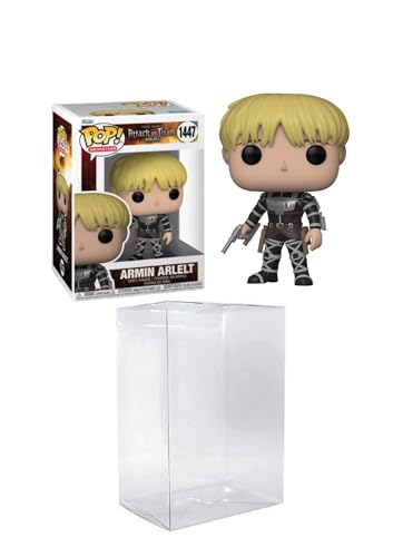 Funko Pop! Animation: Attack on Titan Final Season - Armin Arlelt Common incluido con un protector de ático de Byron