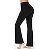 Heathyoga Women Bootcut High Waist Yoga Pants with Pockets, Black, Large