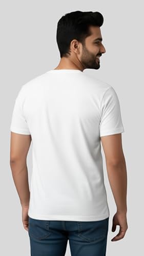 Image of Men's Cotton T-Shirt, Character-Inspired Lazy But Crazy Text T-Shirt Printed for Men and Boys, Round Neck, Half Sleeve, Regular Fit