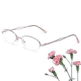 [Soarea] 老眼鏡 おしゃれ レディース ブルーライトカット老眼鏡 シニア グラス細いフレーム 眼鏡 (ピンク, 2.0, 倍率)
