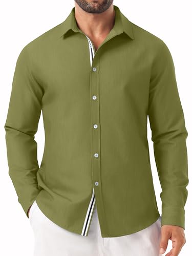 Sailwind Men's Casual Button Down Long Sleeve Shirt Untucked Business Dress Shirts4