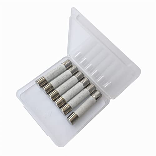 6 PCS 5304509451 Microwave Slow-Blow Fuse Ceramic Fuse 20 Amp 250V/125V for GE WB27X10388 and Whirlpool Kenmore KitchenAid, Jenn-Air, Amana and Magic Chef Other Microwaves