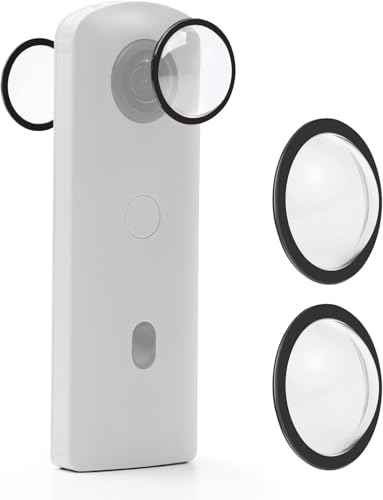 PULUZ パノラマレンズカバーキット 2個 RICOH THETA SC2/S/V 球面カメラ用 PCレンズ保護フィルム 落下防止 耐衝撃 傷防止 防塵 27g保護 耐腐食性PC素材 Ricoh Theta SC2/S/V対応 オールラウンドカメラ保護フ
