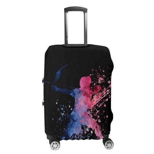 Archery Sport Watercolor Splash Luggage Covers Washable Travel Suitcase Cover Elastic Baggage Protector4
