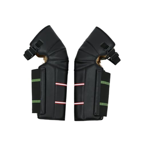 FOMIYES Protective Cycling Pads for Adults Pu Leather Warm Wool Waterproof for Winter Biking Random