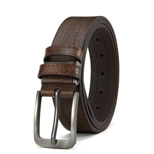 Men's Luxury Rotatable Pin Buckle Belt, Reversible Cowhide Jeans Strap