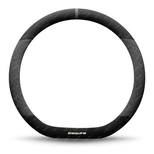 エスクァイア 80系 車用ハンドルカバー 車用ステアリングカバー スポーツ ホイールカバー ESQUIRE エスクァイア 80系 専車ロゴ 手触りがよい 滑り止め 超薄型 38CM ハンドル 保護カバー カスタム アクセサリー 車用品(グレーDタイプ)