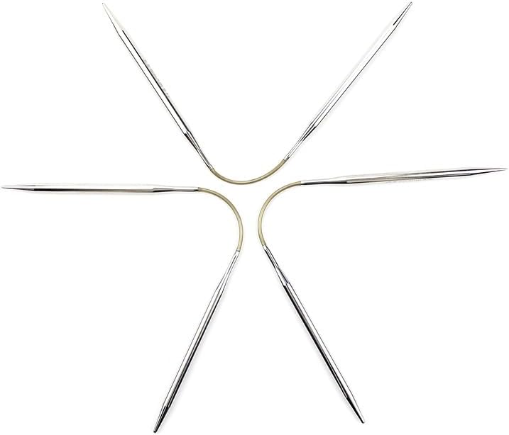 3pieces Fixed Needle Set Circular Knitting Needles for Socks Sleeve DIY Needle Arts Crafts 161-2-26cm (6.50mm)