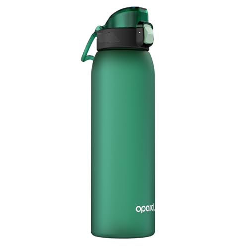 Image of Opard Zip 32oz Plastic Water Bottle Dishwasher Safe, Leakproof Flip-Top Lid, BPA Free Tritan, Wide Mouth Reusable Sports Water Bottle for Gym Hiking Commuting Outdoor Travel and School