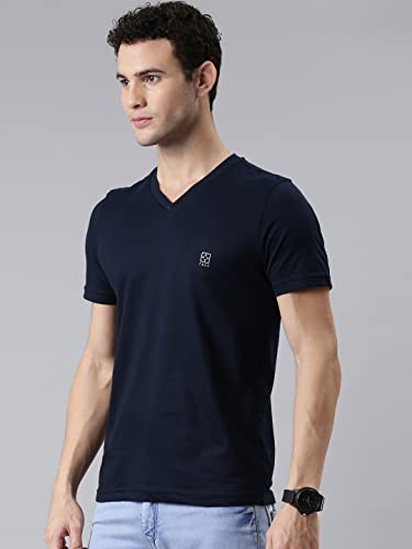 Image of F A S O Mens Organic Cotton V-Neck T-Shirt