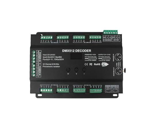 Décodeur DMX512 32 canaux contrôleur RDM multicanal pour ruban LED RGBW