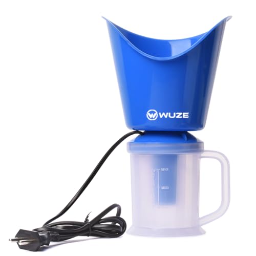 Wuze 3 in 1 Steamer For Cold And Cough,Vaporizer Steamer For Face Steam,Steam Inhaler & Vaporizer Machine,Uv Steam Sterilization (Use Only Ro/Filter Water)-Blue