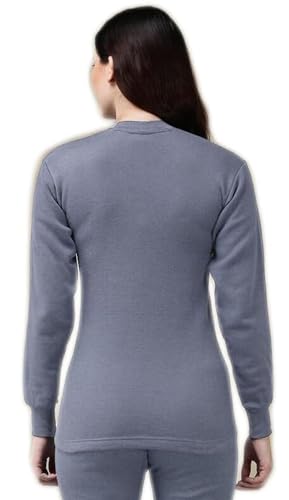 Image of Alfa Women's V-Neck Full Sleeves Thermal Top | Soft Cotton Winter Wear Inner Top for Cold Weather Protection