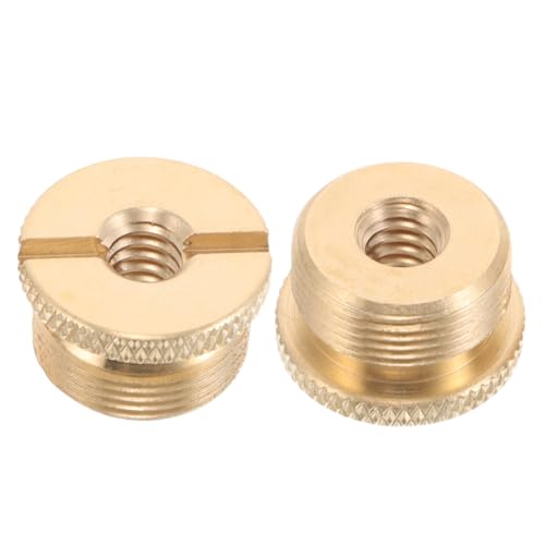 BESPORTBLE 2Pcs Microphone Screw Adapter Female to Copper Threaded Mount for Microphone Positioning and Stands Compatible with Various Microphones for Recording