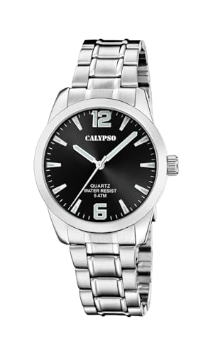 Montre Calypso Homme Quartz Argentée pour le Bureau et le Sport Chic