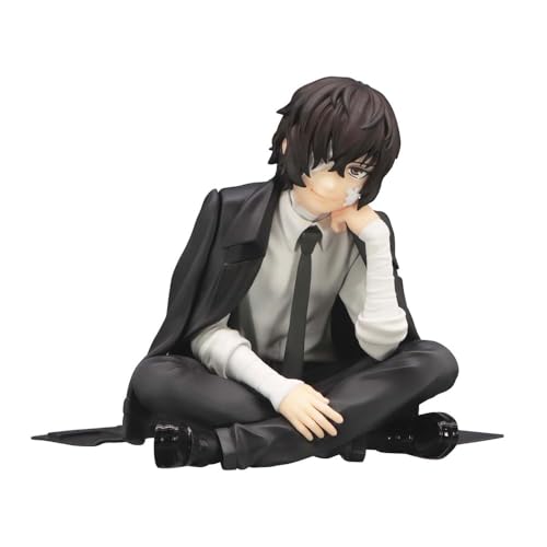 Puruuige Bungo Stray Dogs Anime Figure Dazai Osamu Noodle Stopper Figurine Modello Seduto Posa Personaggio Statua PVC Desktop Decorazione Regali
