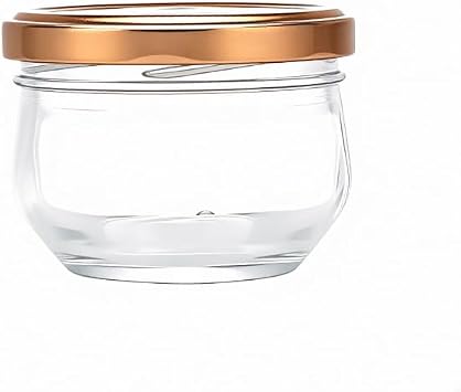 SENTVEND Glass Jar with Gold Lid - 5Oz Wide Mouthed Mini Storage Container for Storing Jam Honey Jelly