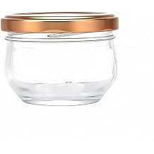 SENTVEND Glass Jar with Gold Lid - 5Oz Wide Mouthed Mini Storage Container for Storing Jam Honey Jelly