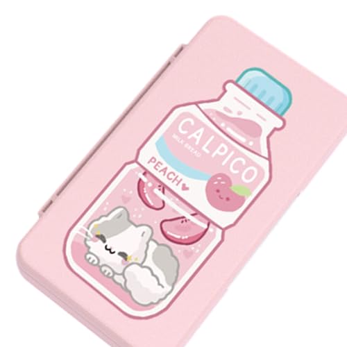 Vsenkes Caixa de suporte de cartão de jogo portátil rosa compatível seguro automaticamente adsorvido