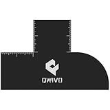Qwivo Color Enhancement Barber Card with Measurement indicators, Easy to Clean Hairline Maker for Barber Shape, Reusable Beard Line Up Tool, Color Spray Edge Hair Liner Card (Black-A)