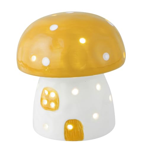 Lámpara de Mesa de Noche Decorativa de Cerámica Amarilla miniatura 1