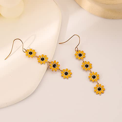 Flower Earrings for Women - Sunflower & Daisy Designs for Summer Holidays4