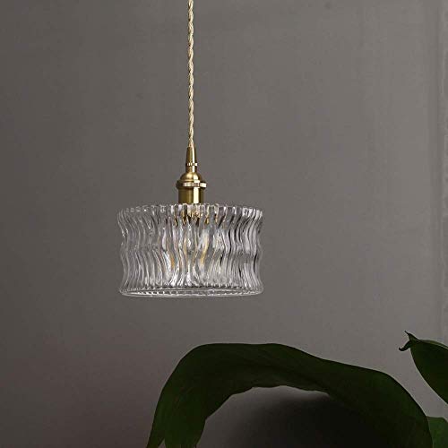 Lámpara colgante de cristal E14 con rayas americanas para decoración de cocina 3