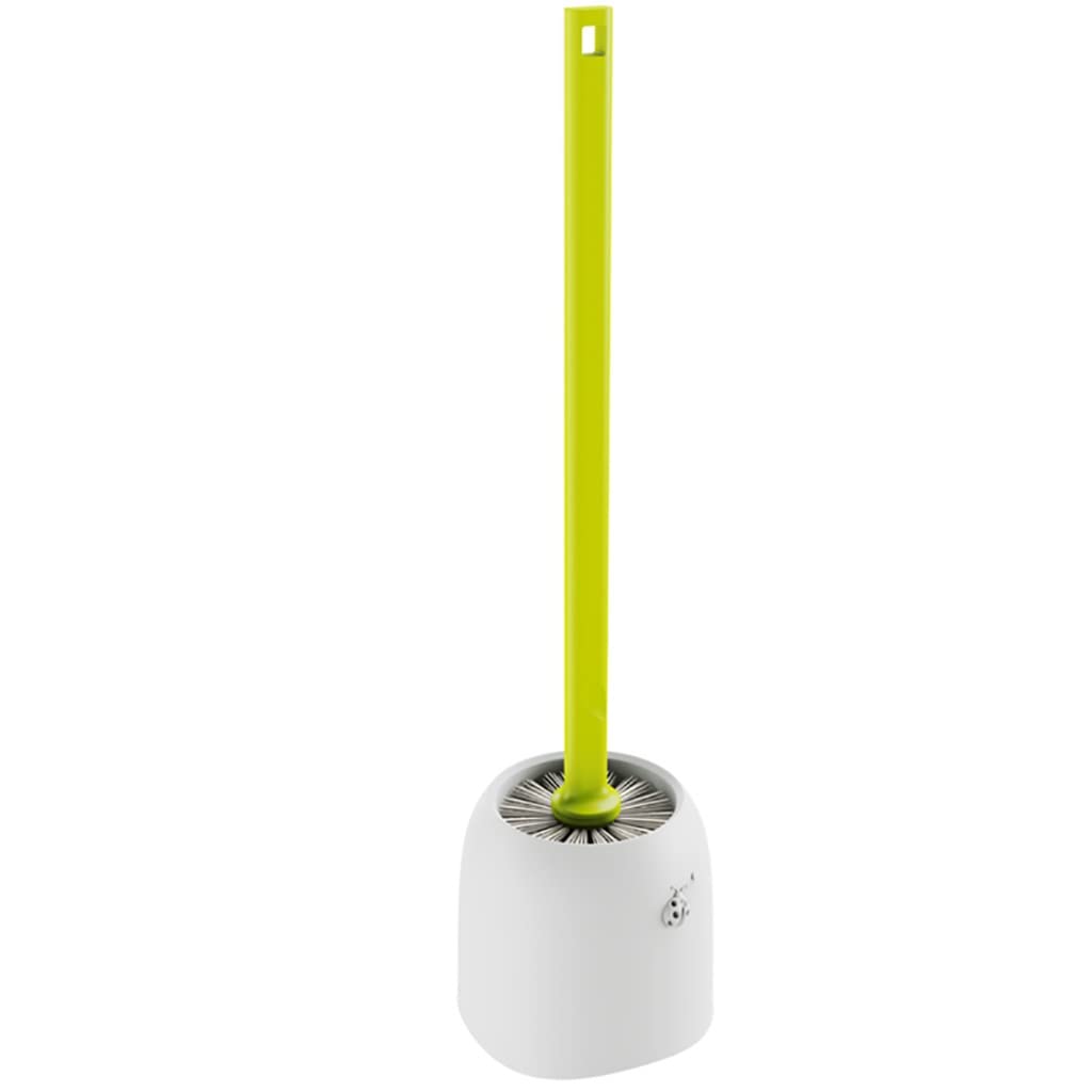 Plastic Toilet Bowl Brush and Holder Set, Modern Compact Storage Organizer Cleaner Scrubber for Toilet - Cleaning Plunger for Bathroom, Freestanding Toilet Bowl Brush and Holder (Color : W