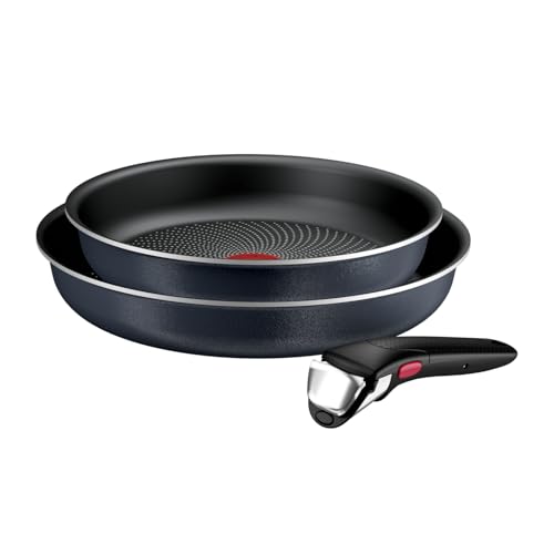 Tefal Ingenio L7239043 Enjoy - Set di 3 padelle con manico rimovibile, tecnologia Light Tech, rivestimento antiaderente in titanio, per tutti i tipi di piano cottura Tefal Ingenio L7239043 Enjoy - Set di 3 padelle con manico rimovibile, tecnologia Light Tech, rivestimento antiaderente in titanio, per tutti i tipi di piano cottura