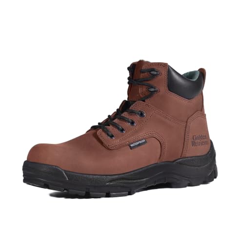 Golden Retriever Men's 6" Waterproof Steel Toe Work Boots, Slip Resistant by Golden Retriever - Used condition - US$42.10