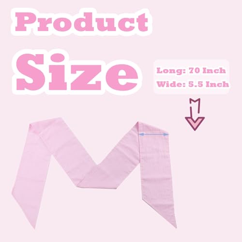 Image of Newborn Swaddle Sash, Soft Cotton Bow Decorative Strap for Swaddles, Adorable Maternity Bow Sash, 70x5.5 Inch, Pink Stripes