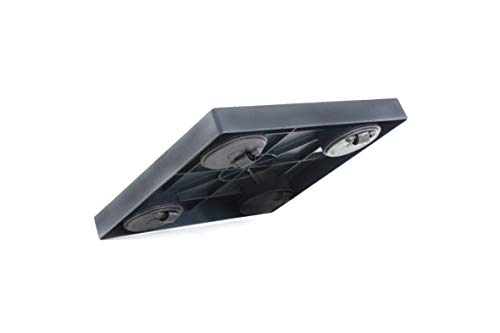 Preisvergleich Produktbild ARTECSIS 3er Set Pflanzenroller aus Kunststoff rechteckig Innen- / Aussenbereich, Rolluntersetzer für Blumentöpfe, anthrazit, 30cm