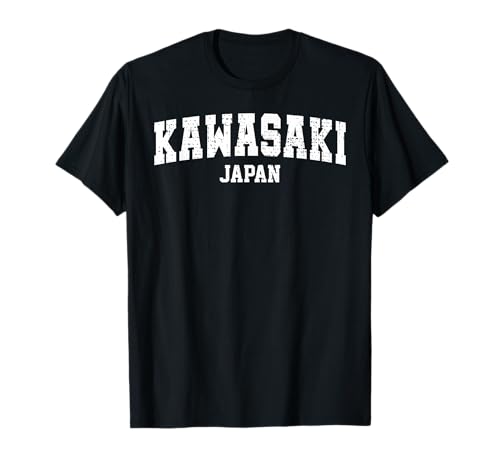 Kawasaki City Retro College Style Japanese Kawasaki Camiseta