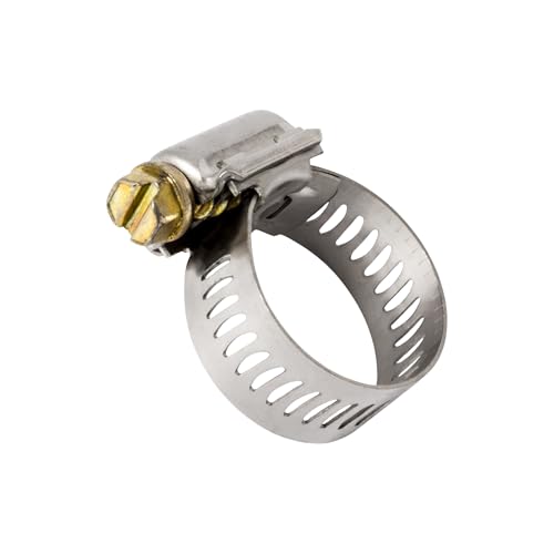XYZ Fasteners 10 Pcs Stainless Steel Hose Clamps | Clamping Range 1-5/16 in. - 2-1/4 in Slotted & Hex
