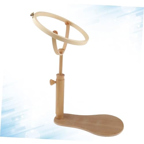 Support de broderie rotatif bois hêtre cadre réglable rack ajustable - 5