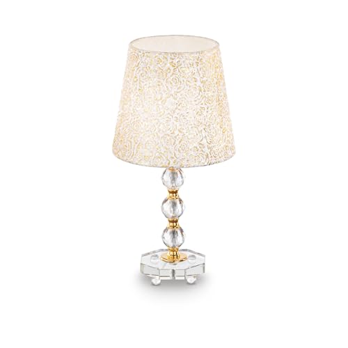 Lampe de table dorée Ideal Lux Queen TL1 Medium énumère l'élégance de votre salon