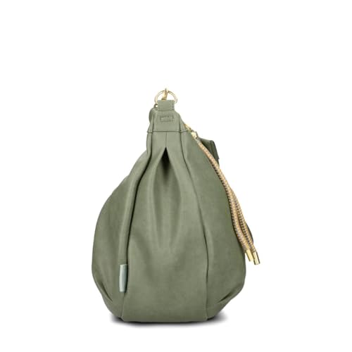 Zwei Damen Shopper LOLA LO140 erweiterbare Schultertasche mit Reißverschluss (16-18 Liter) 3-teiliges Set Umhängetasche mit Geldbeutel & Schlüsselanhänger, große XL Damen Handtasche (eucalyptus)
