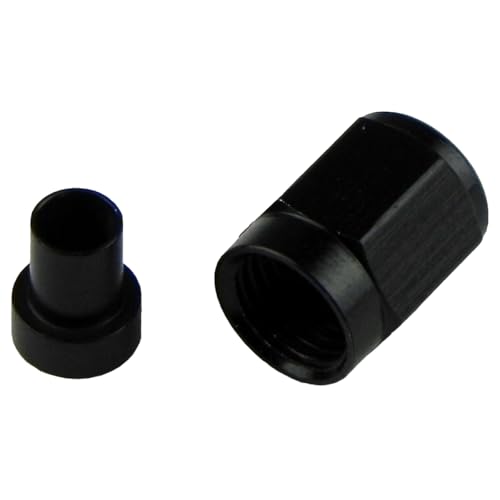 Inline Tube #6 nut and Sleeve Black