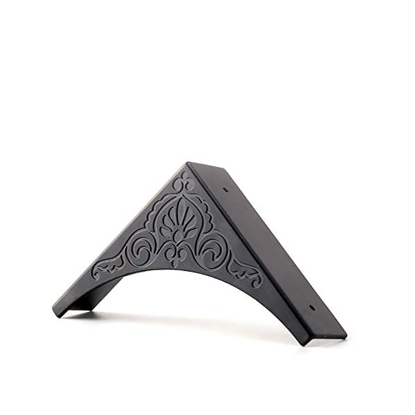 Miuphro Antique Zinc Alloy Box Corner Protector Edge Safety Guard Cabinet Furniture Corner Bumpers Pack of 4 (Black) – Bild 5