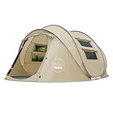 KAZOOキャンプ用自動屋外ポップアップテント防水用クイックオープニングテントキャリングバッグ付き4人用キャノピー