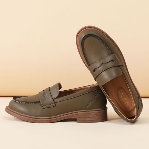 Image of Penny Loafers for Women Non Slip Work Shoes for Women's Loafers & Slip-Ons Ladies Business Casual Shoes Driving Flats